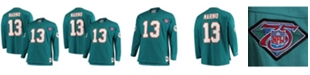 Mitchell & Ness Men's Dan Marino Aqua Miami Dolphins Big and Tall Retired Player Name and Number Long Sleeve Top